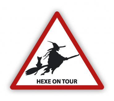 Aufkleber Hexe on Tour